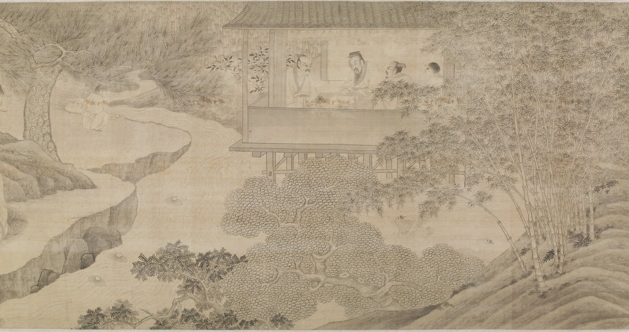 Setkání v pavilonu orchidejí od Ming Dynasty Chinese School