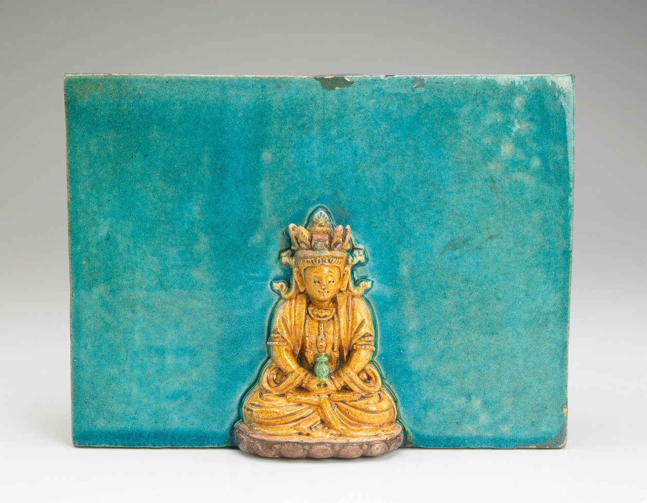 Dlaždice s postavou Buddhy Amitabha (keramika) od Ming Dynasty Chinese School