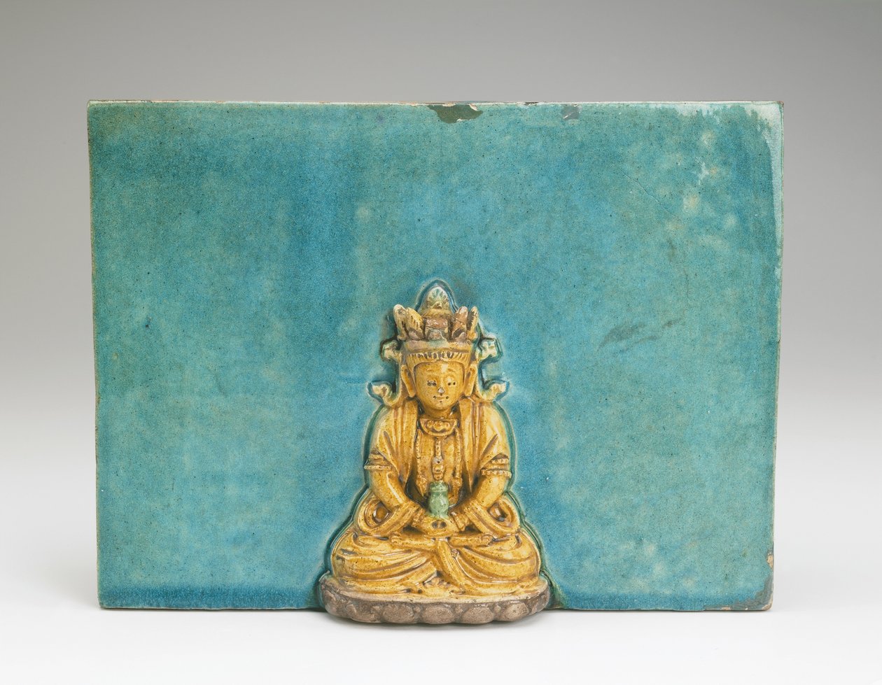 Dlaždice s postavou Buddhy Amitabha (keramika) od Ming Dynasty Chinese School