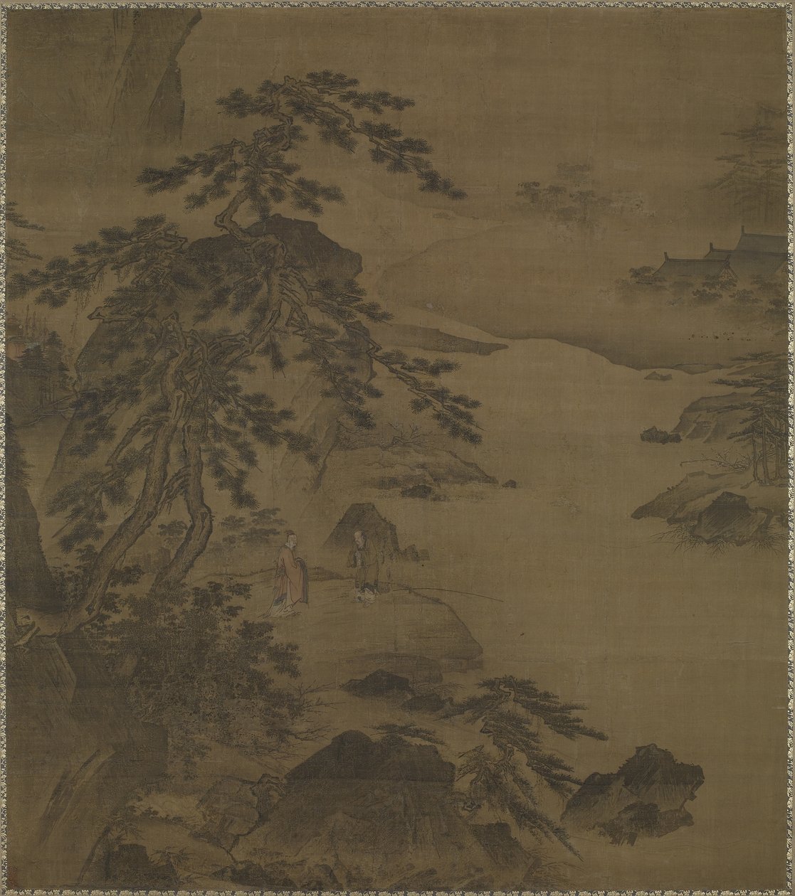 Návštěva Sage u řeky Wei, polovina 15. století od Ming Dynasty Chinese School