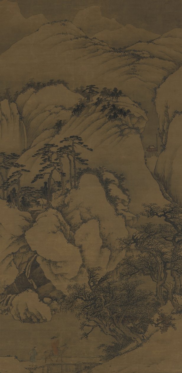 Vítr a sníh u mostu Ba, 15.-16. století od Ming Dynasty Chinese School