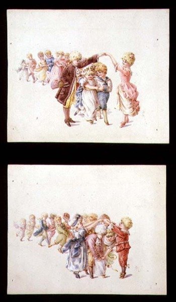 Dětská oslava, konec 19. století (akvarel na papíře) od Minnie Jackson