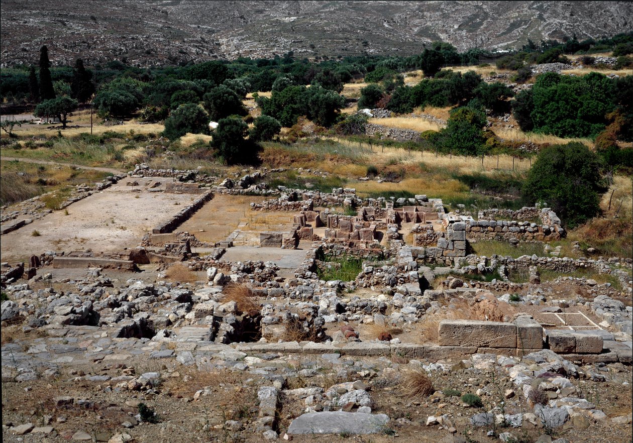 Minojská civilizace: pohled na ruiny paláce Zakros postaveného kolem roku 1700-1650 před naším letopočtem. Kréta od Minoan
