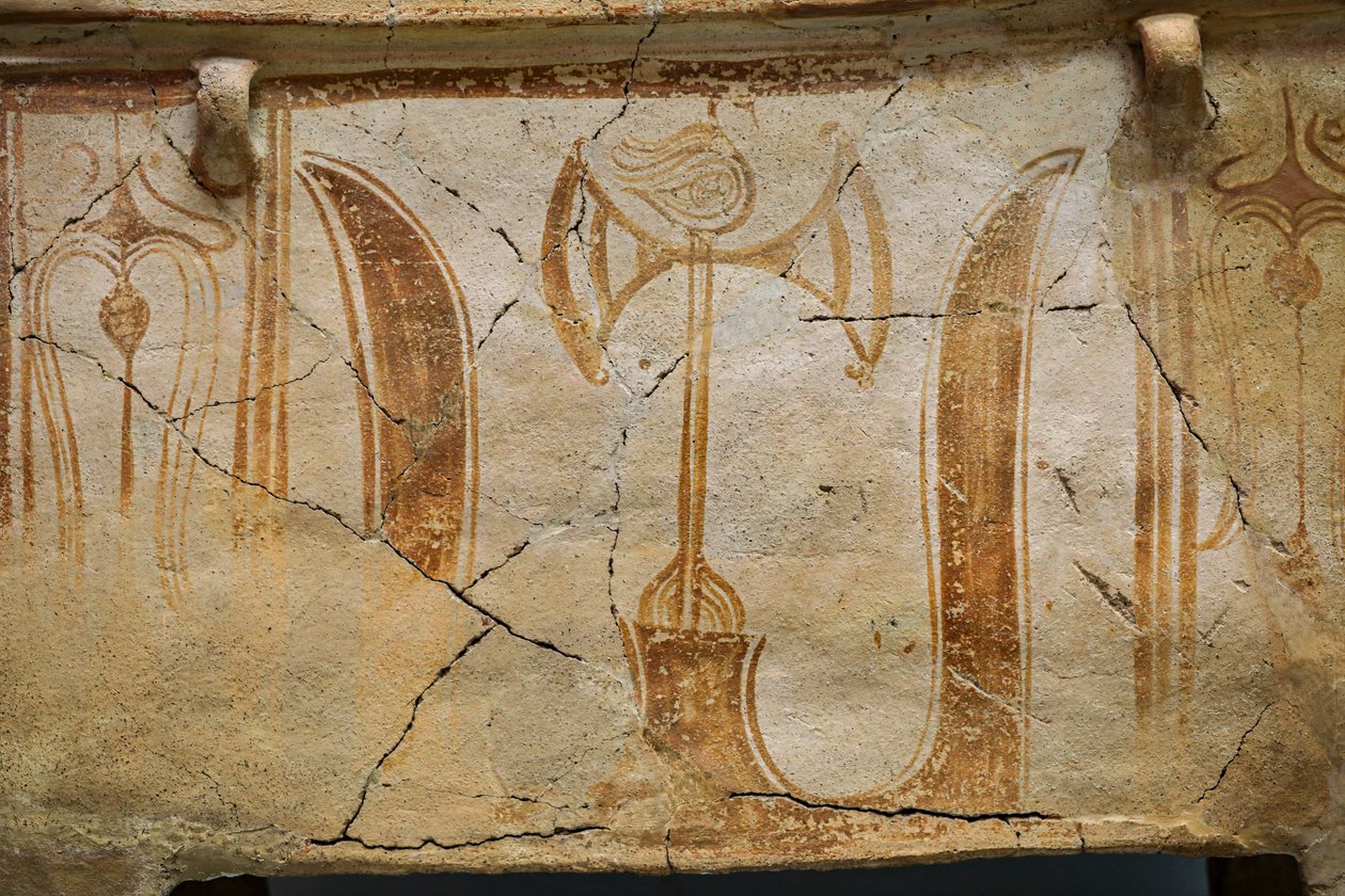 Minojská truhla larnax zdobená rohy zasvěcení od Minoan