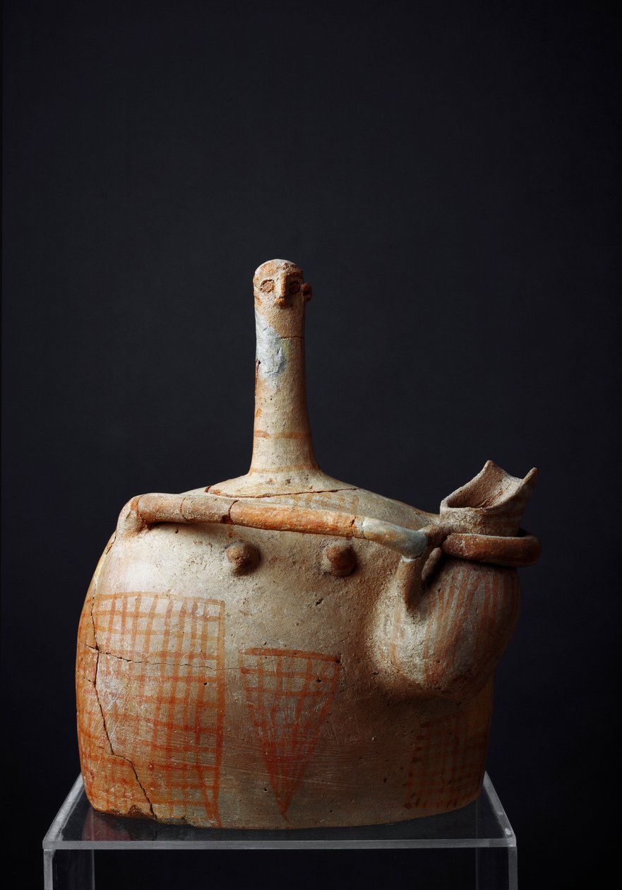 Minojská civilizace: terakotová socha ženského božstva (bohyně matky?) z Myrtos. 2300 před naším letopočtem. Ztlumit. 21,1 cm Kréta, muzeum Agios Nikolaos (Svatý Mikuláš) od Minoan