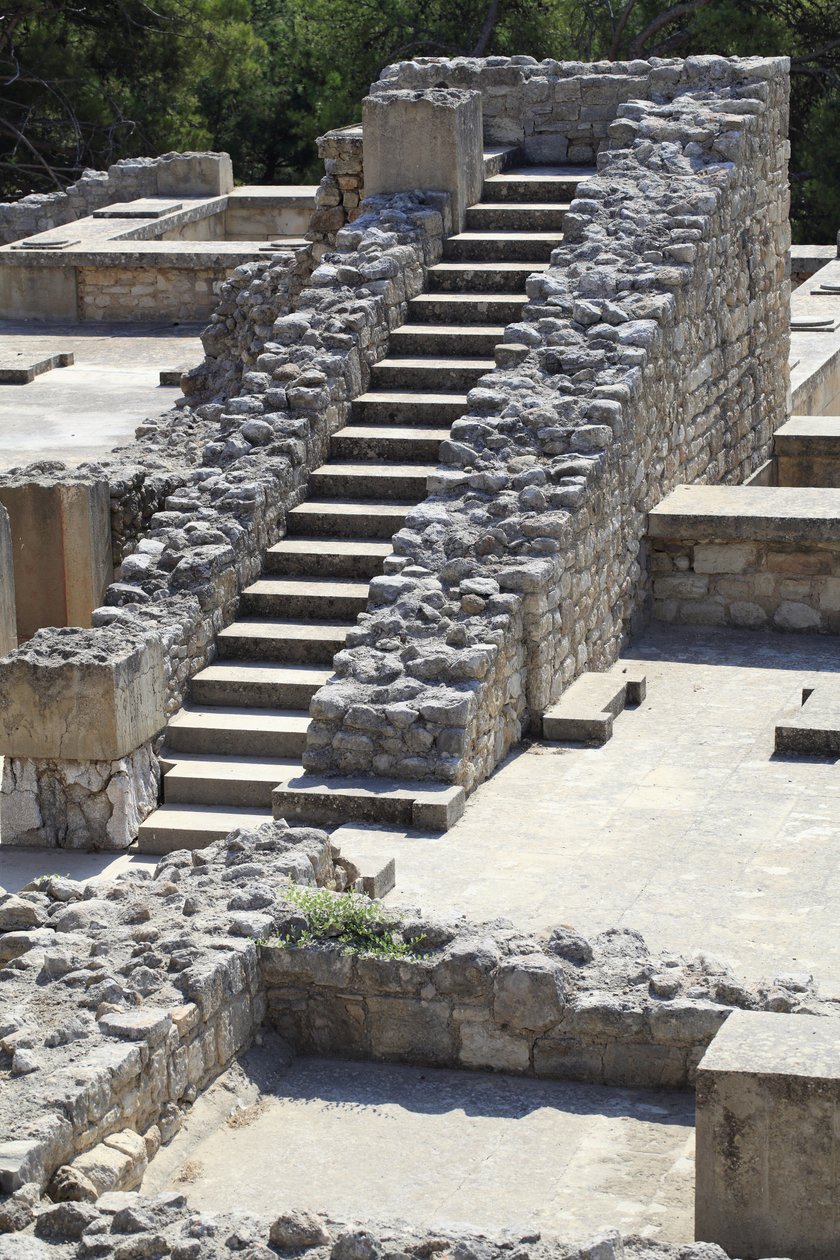 Orientální část paláce krále Minose v Knossu mezi královnou megaron a centrálním dvorem. Kréta. 1600-1450 před naším letopočtem od Minoan