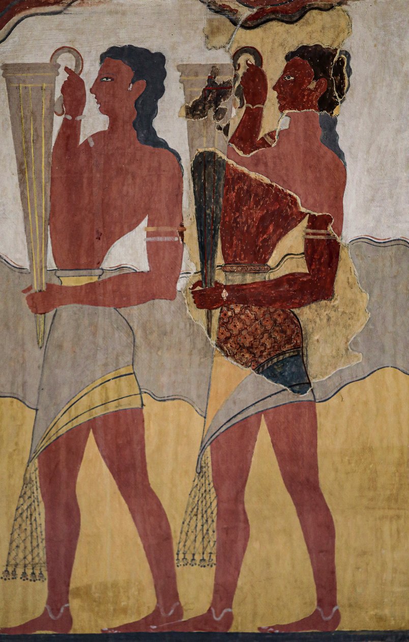 Rekonstrukce průvodové fresky od Minoan