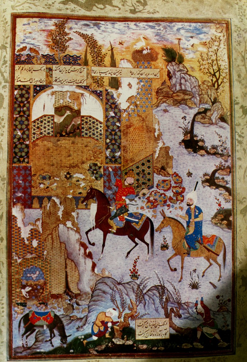 Mir Musavvir - veletrh Nushiravan a vezír od Mir Musavvir
