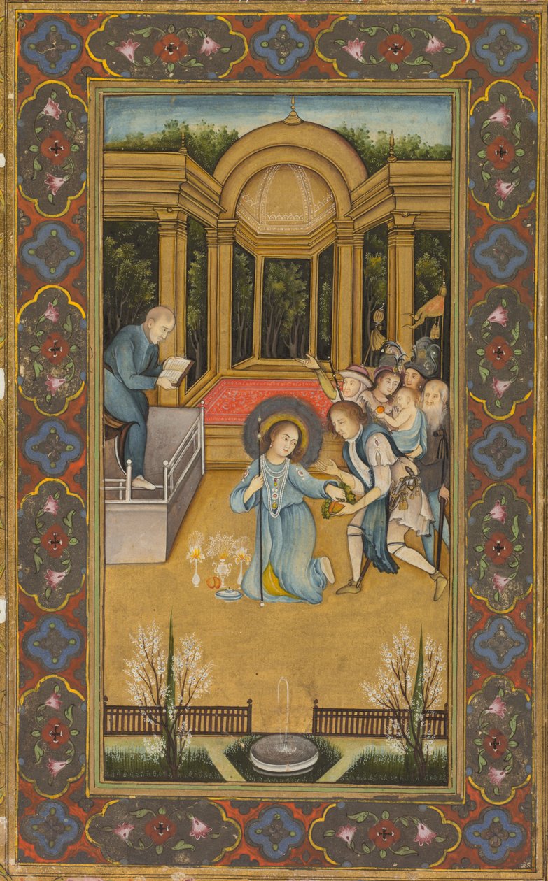 Ježíš mezi lékaři v chrámu, c. 1760. od Mir Kalan Khan