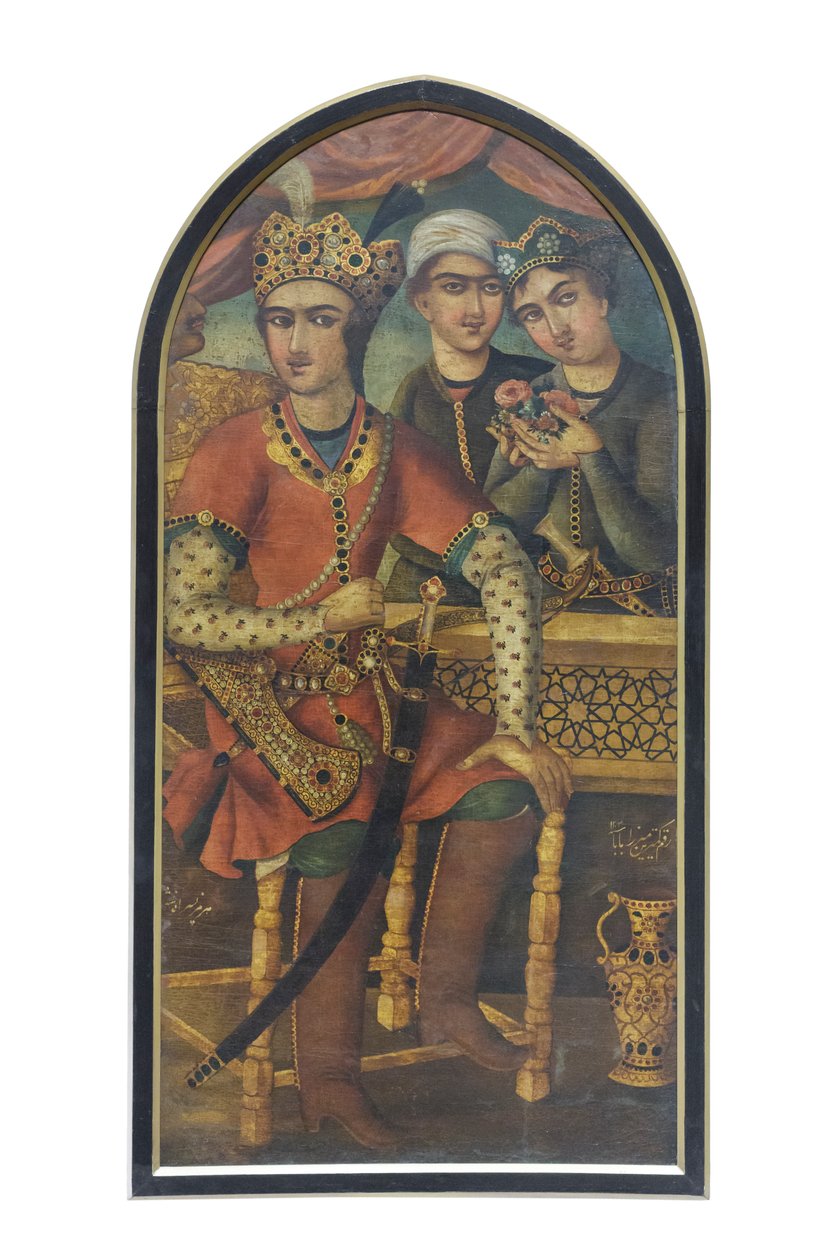Hormizd IV. ze Sasanu (olej na plátně) od Mirza Baba