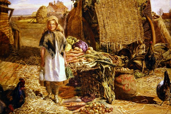 Příprava na trh (akvarel a tělová barva na papíře) od Miss C. Gould