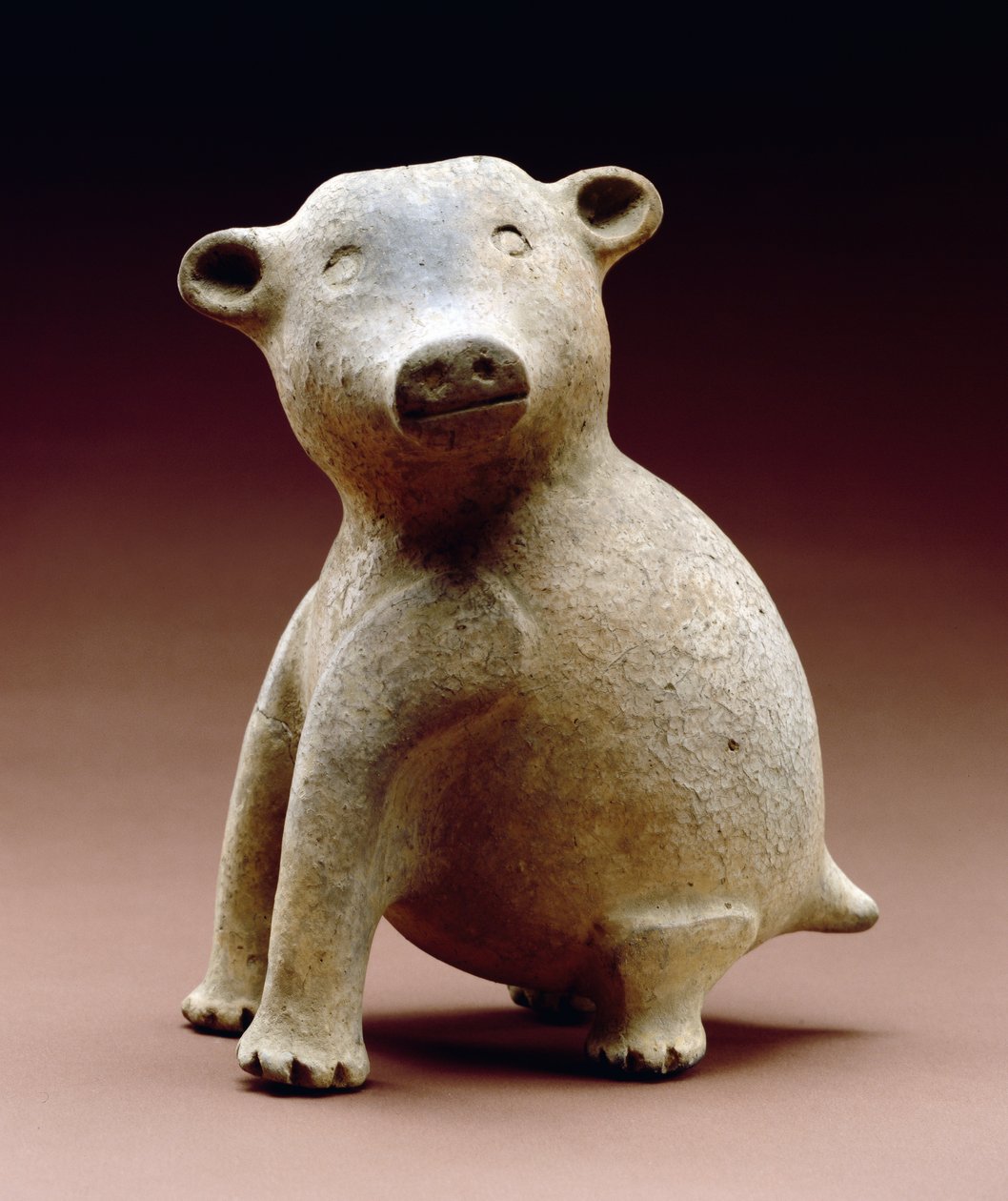 Láhev s podobiznou medvěda, pozdní Mississippské období, 1200-1500 (keramická) od Mississippian culture