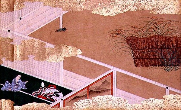 Příběhy Bunsho (tuš, barva a zlato na papíře) od Mitsuyoshi Tosa
