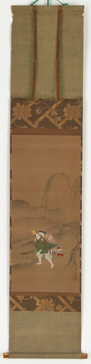 Ariwara Narihira nesoucí svého milence, 1683-1752. od Miyagawa Chōshun