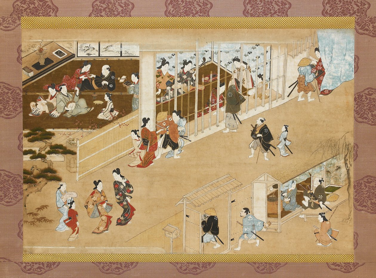 Pokoj pro potěšení Yoshiwara, c1670-c1685 od Miyagawa Chōshun