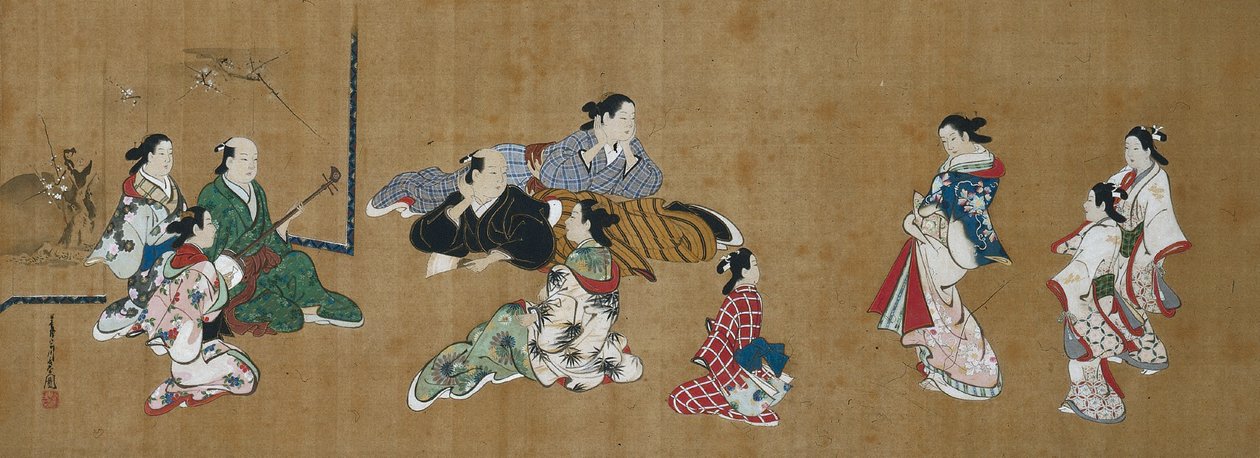 Zábavní scéna od Miyagawa Chōshun