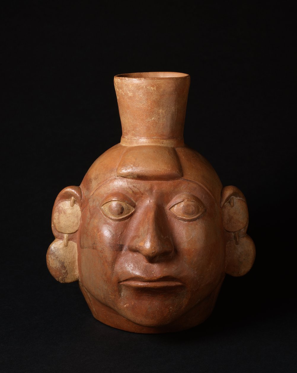Portrétní nádoba, rané středověké období, cca 200-700 (keramika) od Moche Moche