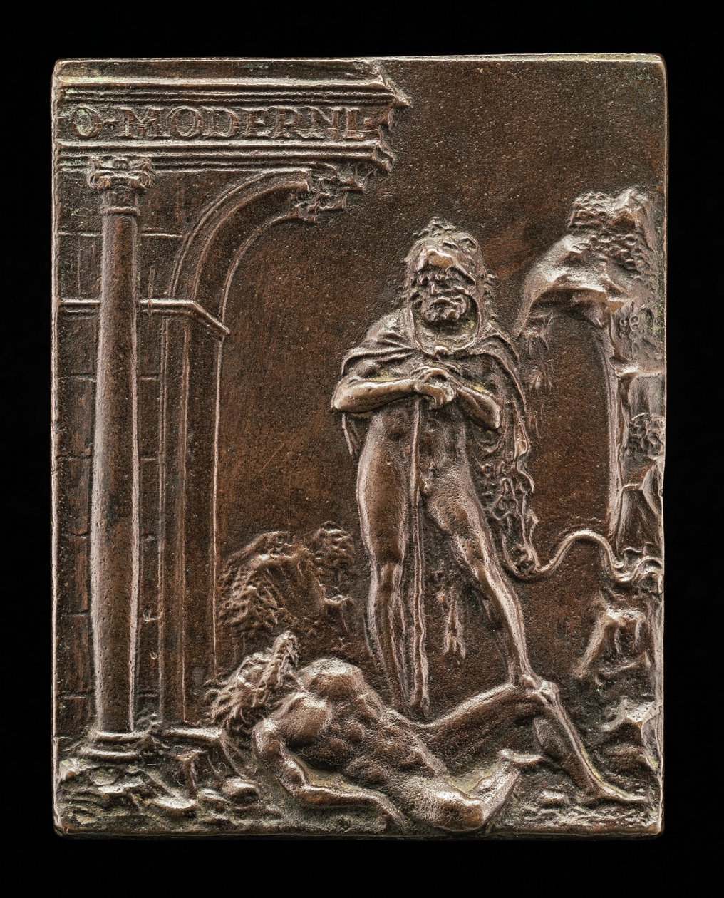 Herkules triumfující nad Antaeem, konec 15. - začátek 16. století. od Moderno