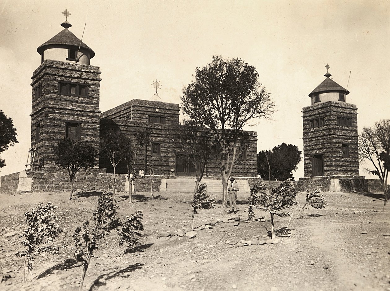 „Budování říše“ ve fašistickém věku: Habešský kostel, 9.5.1936 (černobílá fotografie) od Modestino Baldinetti