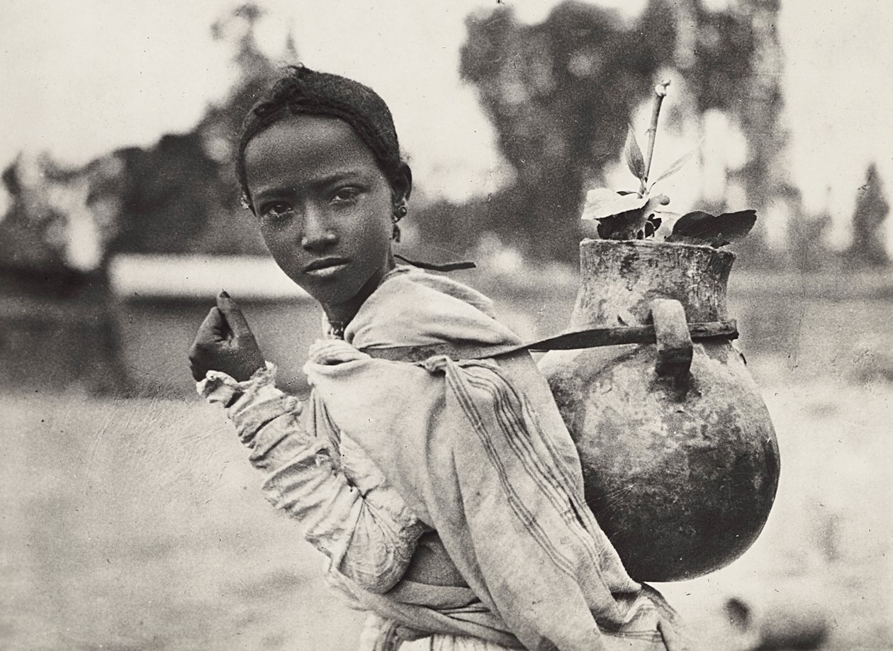 ‚Building an Empire‘ ve fašistickém věku: Habešská dívka, 09.05.1936 (černobílá fotografie) od Modestino Baldinetti