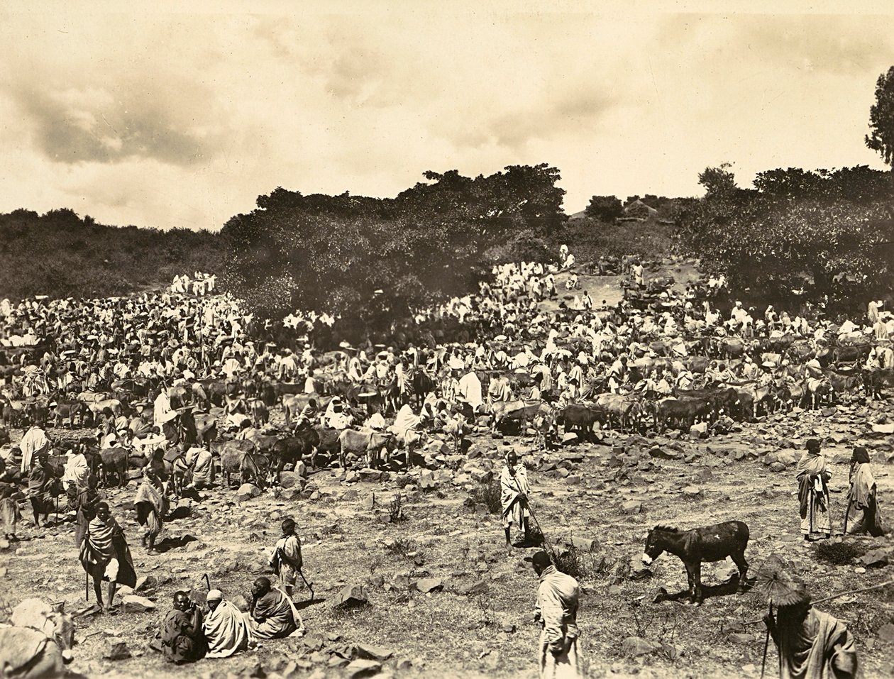 „Building an Empire“ ve fašistickém věku: Habešský trh, 09.05.1936 (čb foto) od Modestino Baldinetti