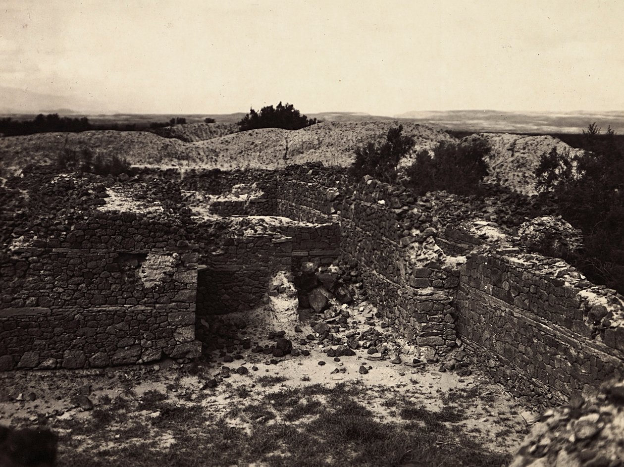 „Budování říše“ ve fašistickém věku: Axum ruiny chrámu Slunce v Adulis, 09.05.1936 (černobílá fotografie) od Modestino Baldinetti