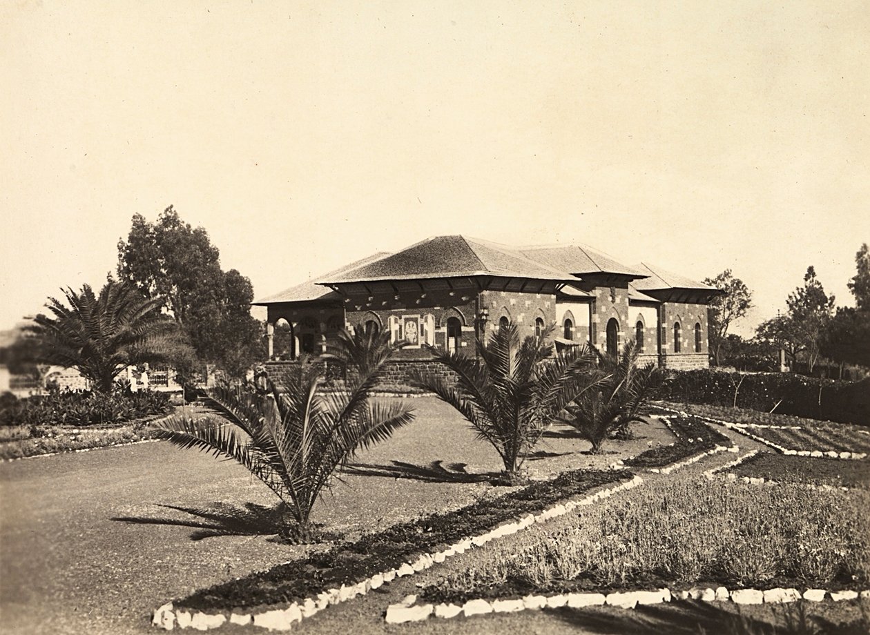 „Budování říše“ ve fašistickém věku: Vládní úřad v Asmara, 09.05.1936 (černobílá fotografie) od Modestino Baldinetti