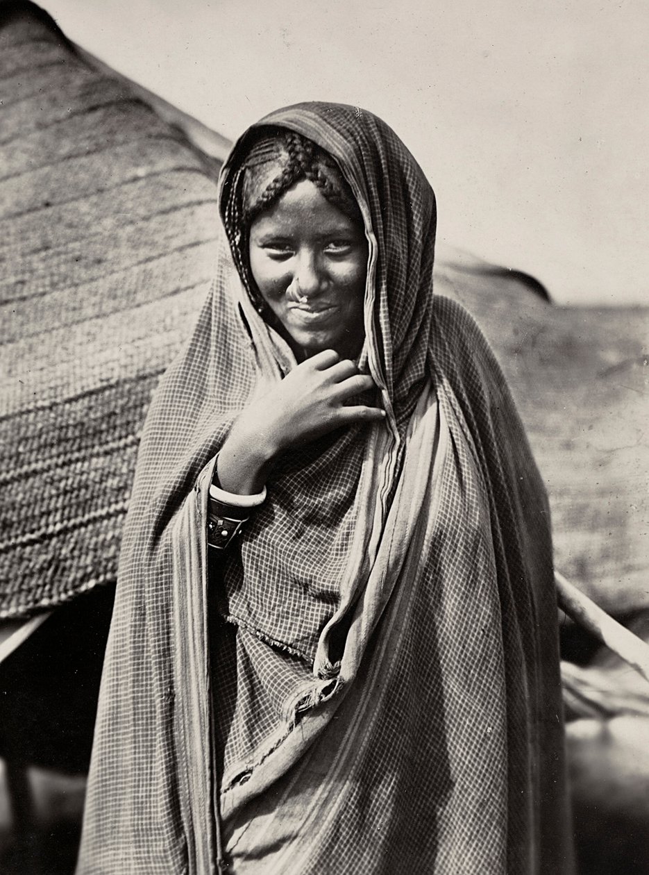„Budování říše“ ve fašistickém věku: žena z kmene Habab, 09.05.1936 (č/b foto) od Modestino Baldinetti