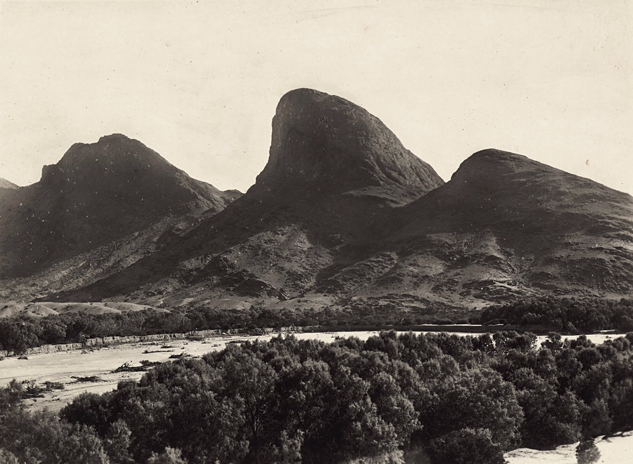 „Budování říše“ ve fašistickém věku: horský řetěz v podobě lidského profilu, 09.05.1936 (černobílá fotografie) od Modestino Baldinetti