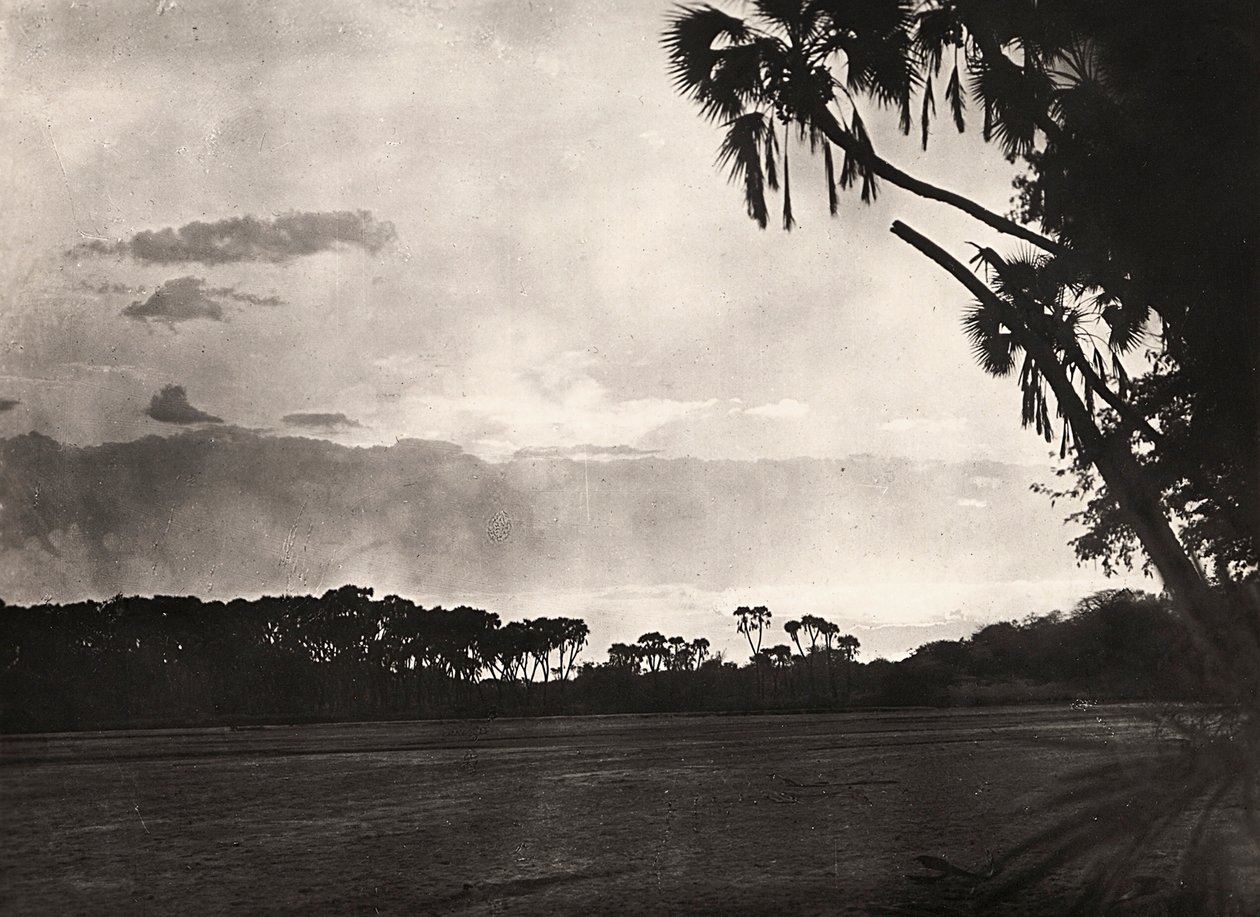 Budování říše v době fašismu: západ slunce na Gascu, 9.5.1936 (čb fotografie) od Modestino Baldinetti