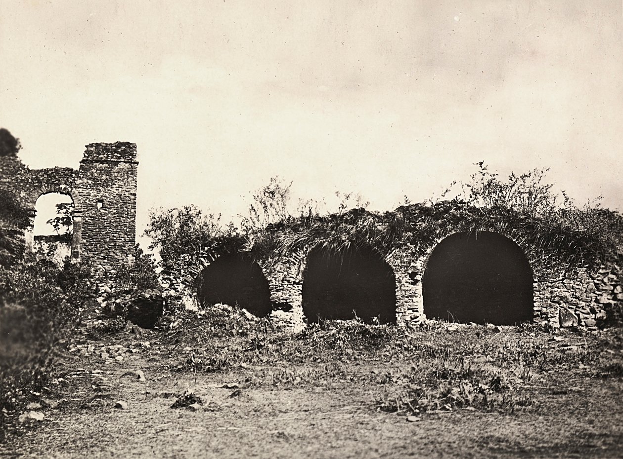 „Budování říše“ ve fašistickém věku: příkop lvů na hradě krále Fasiladas v Gondar, Etiopie, 09.05.1936 (č/b foto) od Modestino Baldinetti