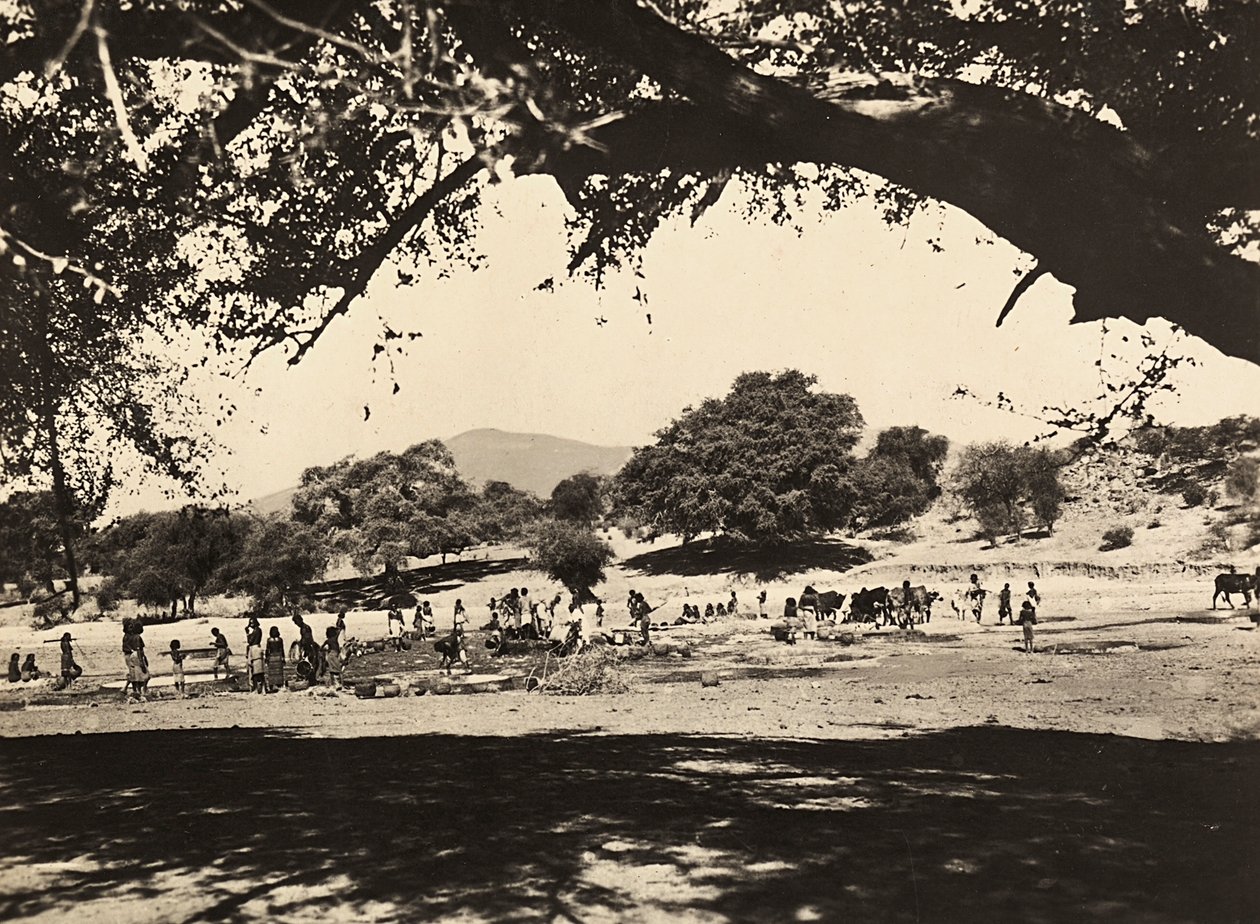 „Budování říše“ ve fašistickém věku: studny v dolní pláni, 09.05.1936 (čb foto) od Modestino Baldinetti