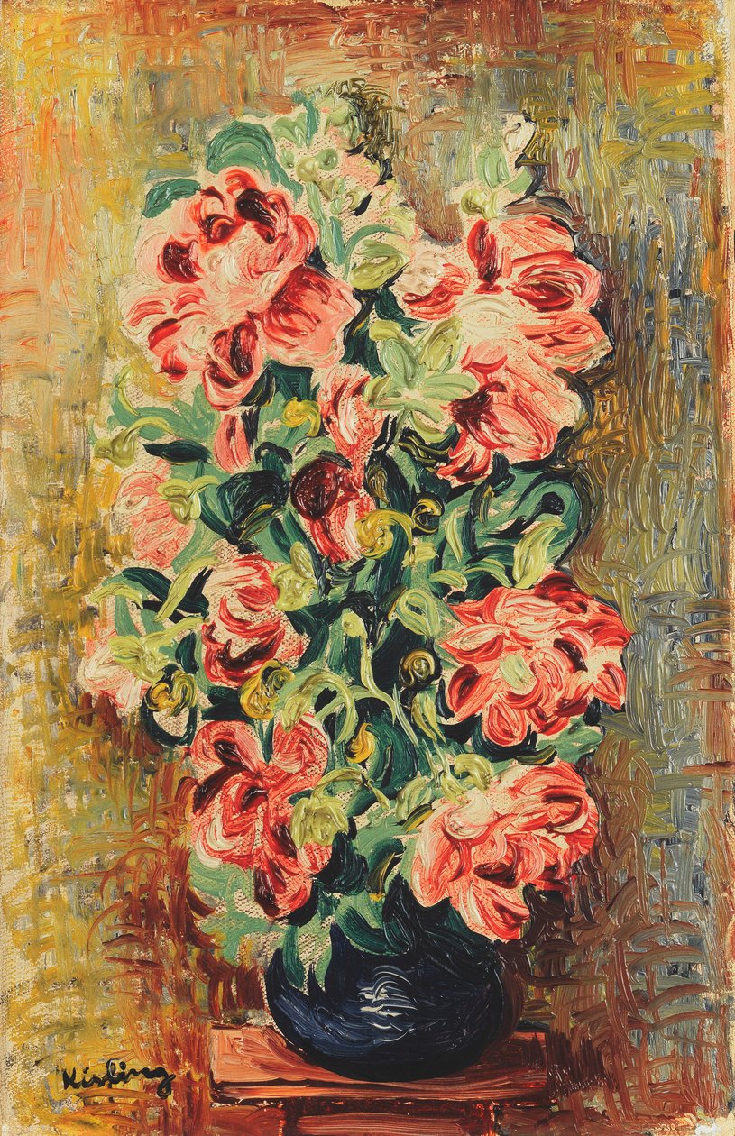 Kytice pivoněk (Le Bouquet de Pivoines), cca 1930 (olej na plátně) od Moise Kisling
