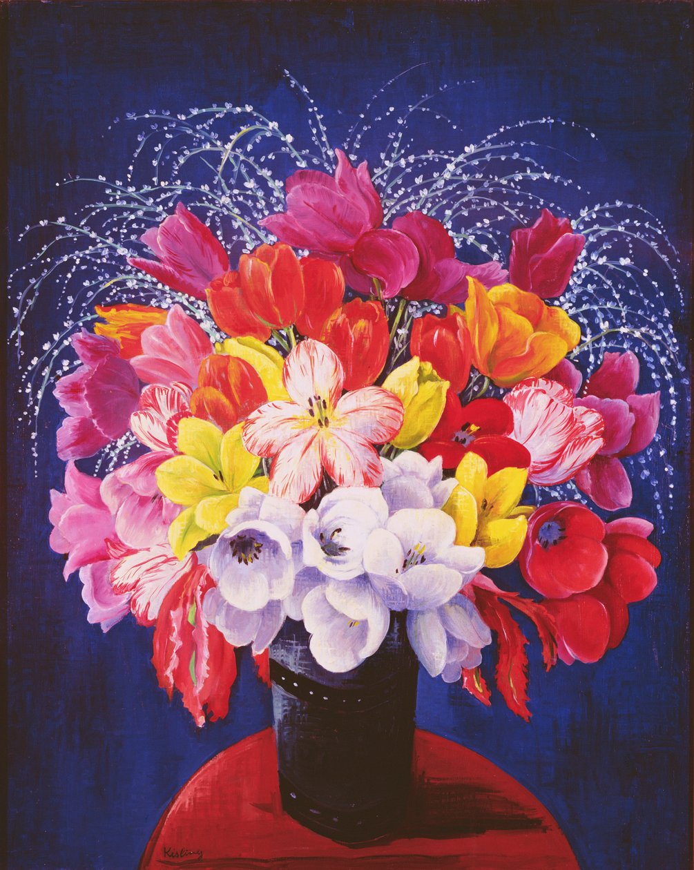 Kytice tulipánů (olej na plátně) od Moise Kisling