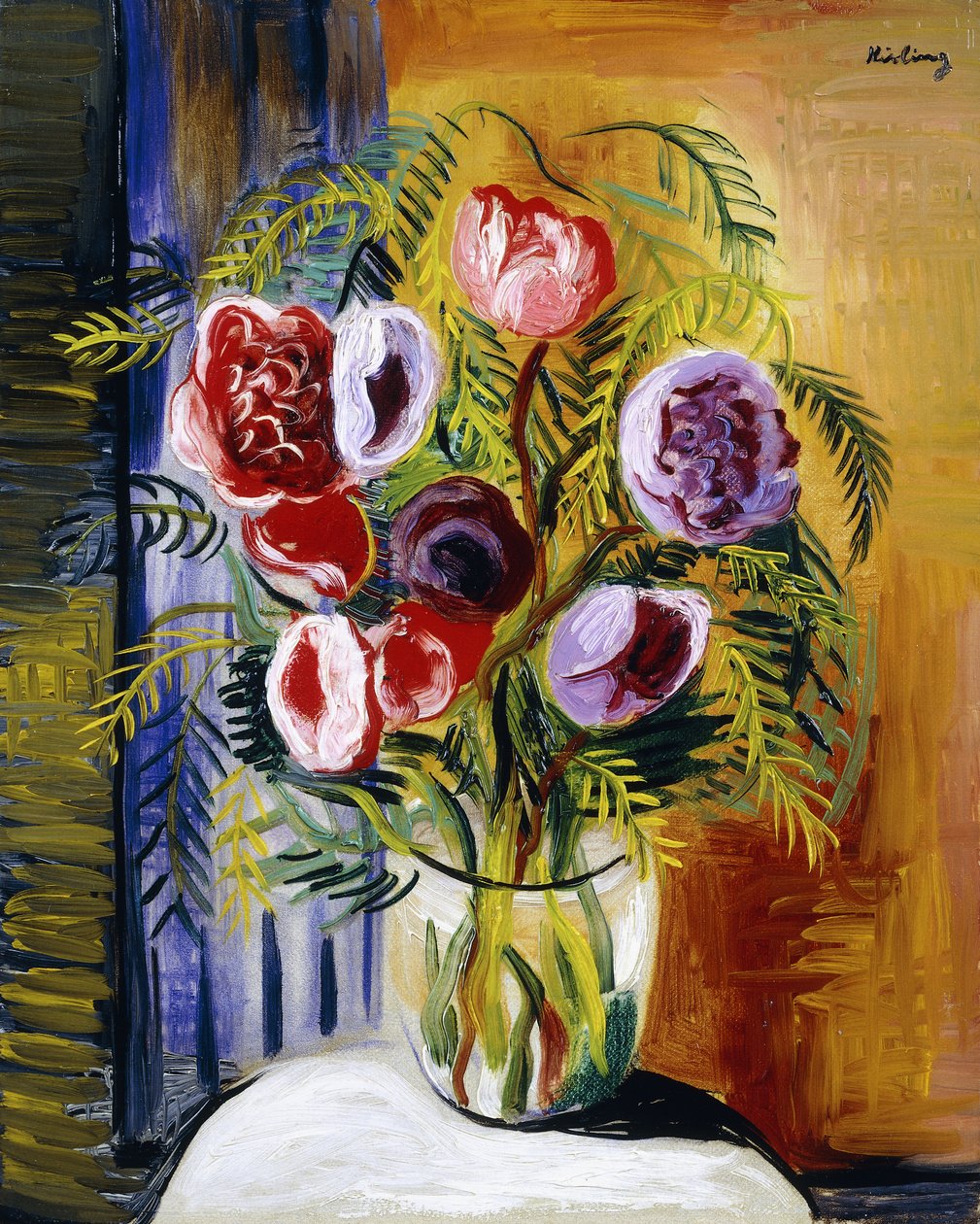 Květiny ve váze od Moise Kisling