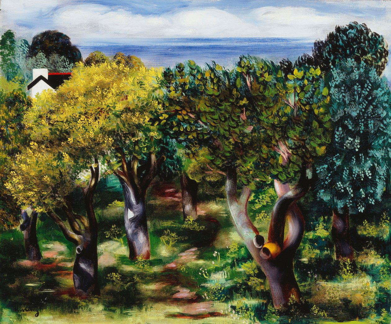 Krajina v Sanary; Paysage de Sanary od Moise Kisling