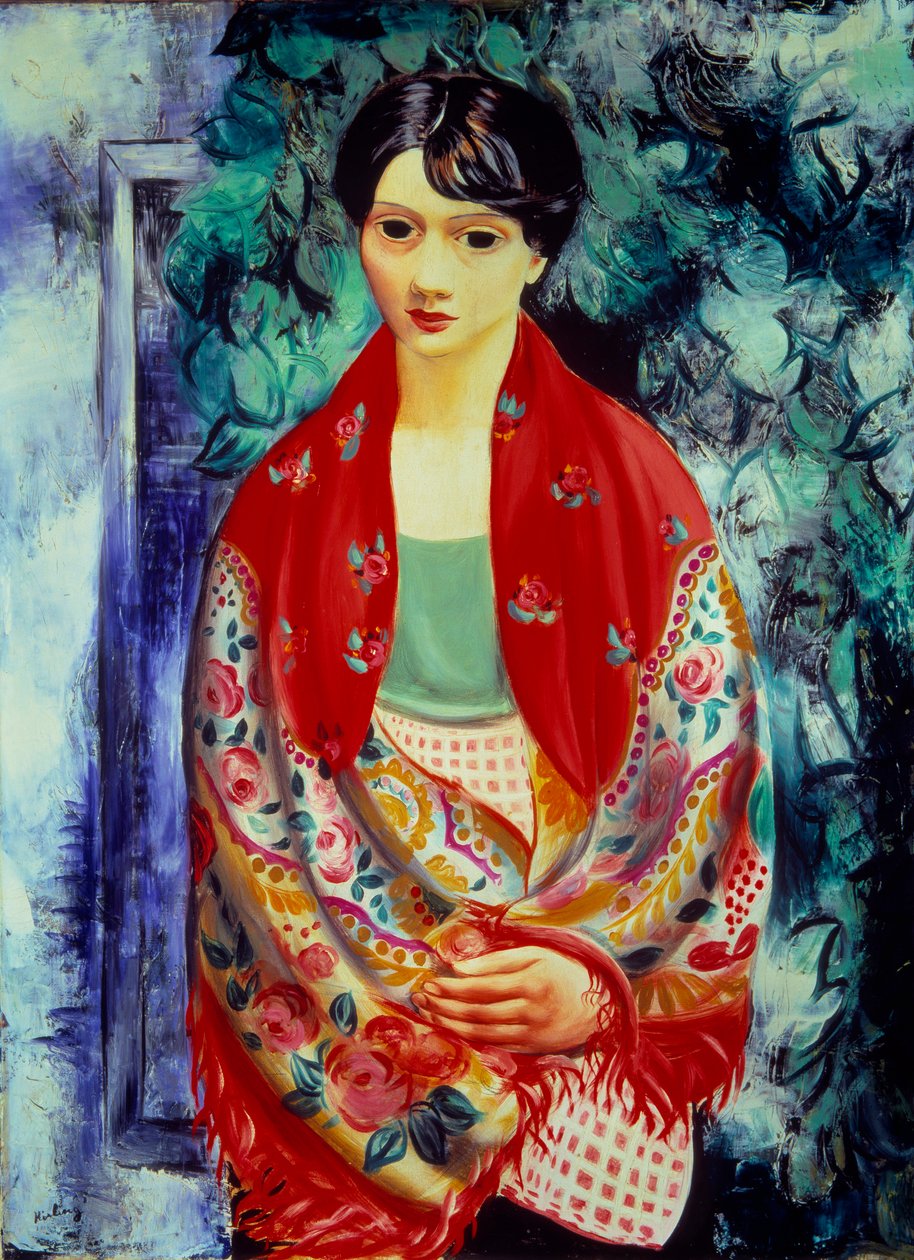 Polská dívka, 20. století (olej na plátně) od Moise Kisling