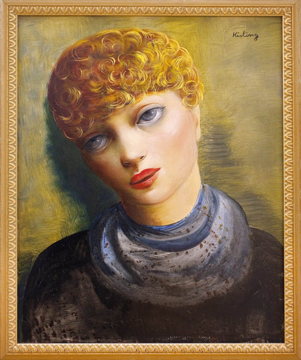 Portrét mladé ženy. Obraz Moise Kislinga (1891-1953), malíře polského původu, olej na plátně, kolem roku 1950. Musee des Beaux Arts de Clermont Ferrand (Clermont-Ferrand). od Moise Kisling