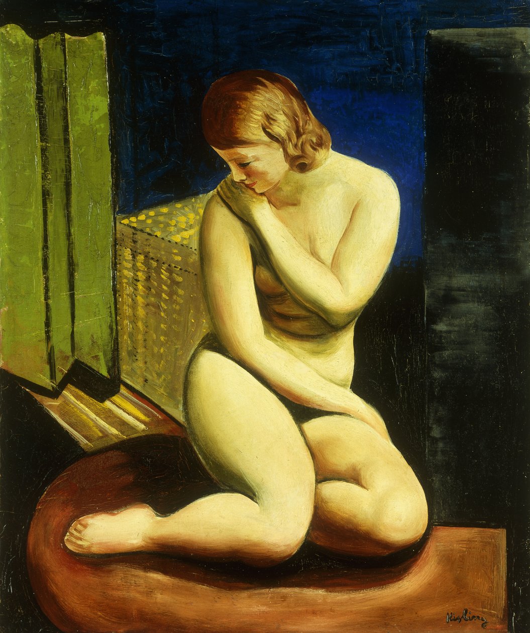 Sedící ženský akt; Femme Nue Assise od Moise Kisling