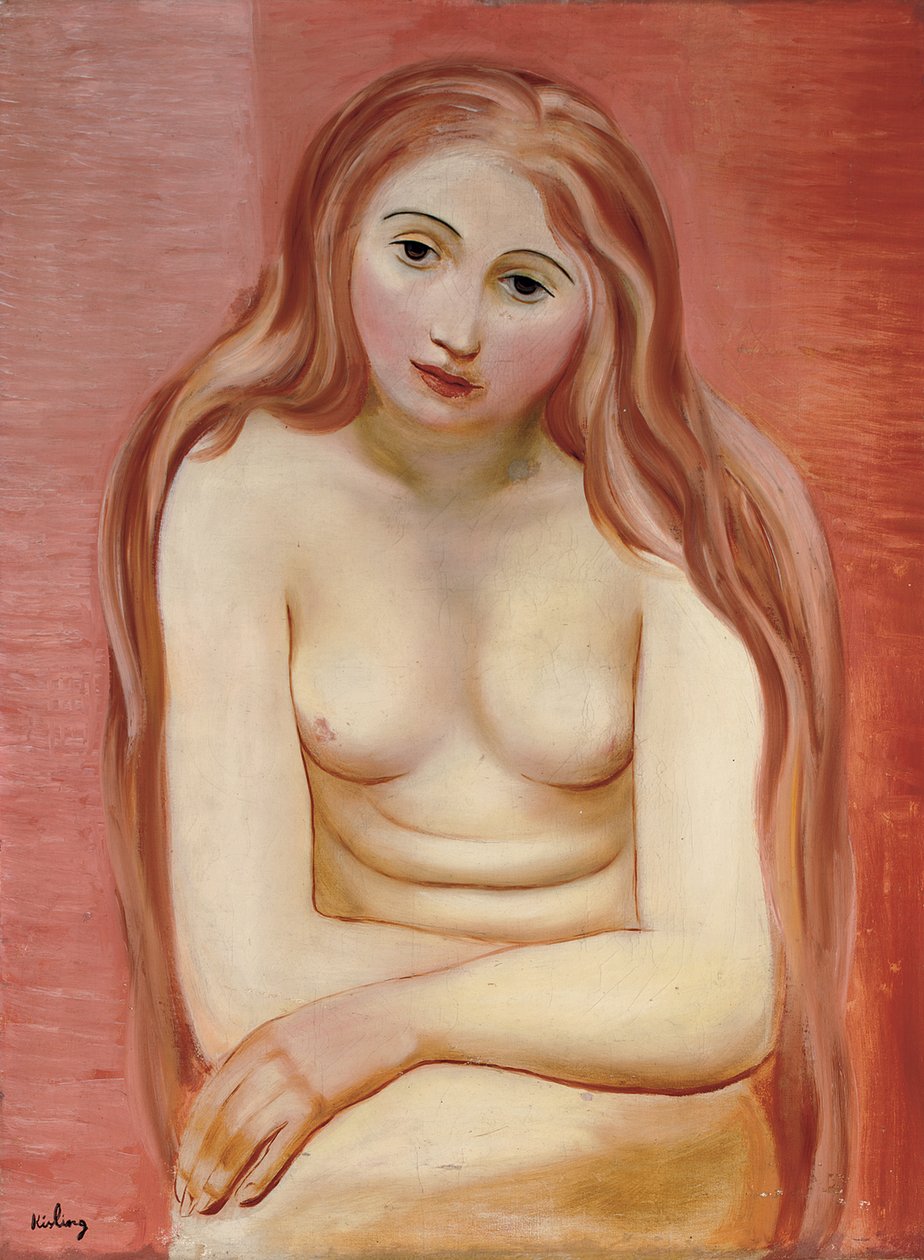 Sedící akt; Nu assis od Moise Kisling