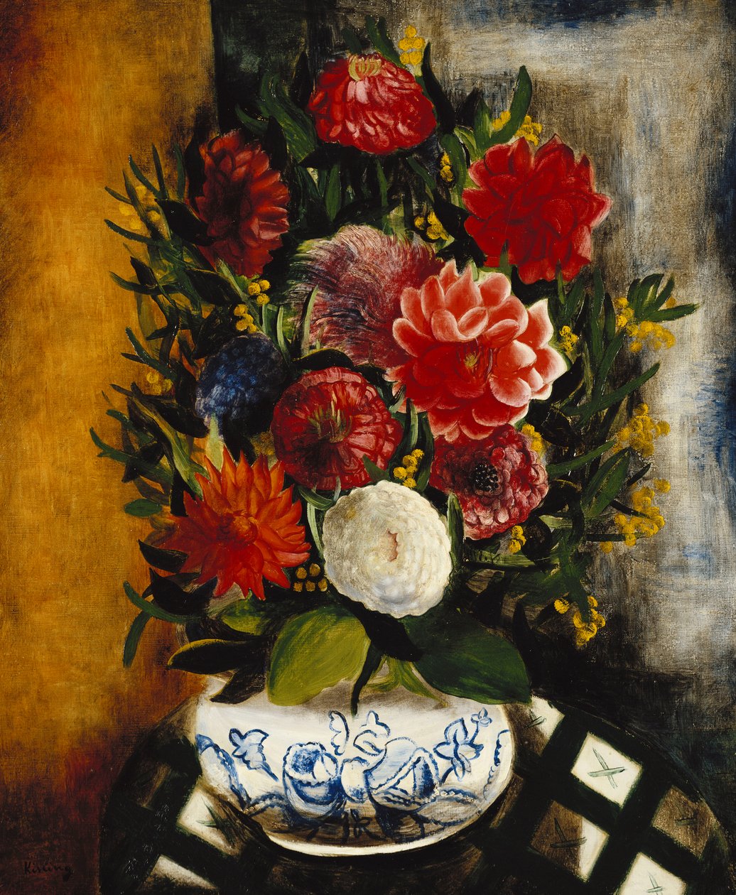 Váza s květinami; Vase de Fleurs od Moise Kisling