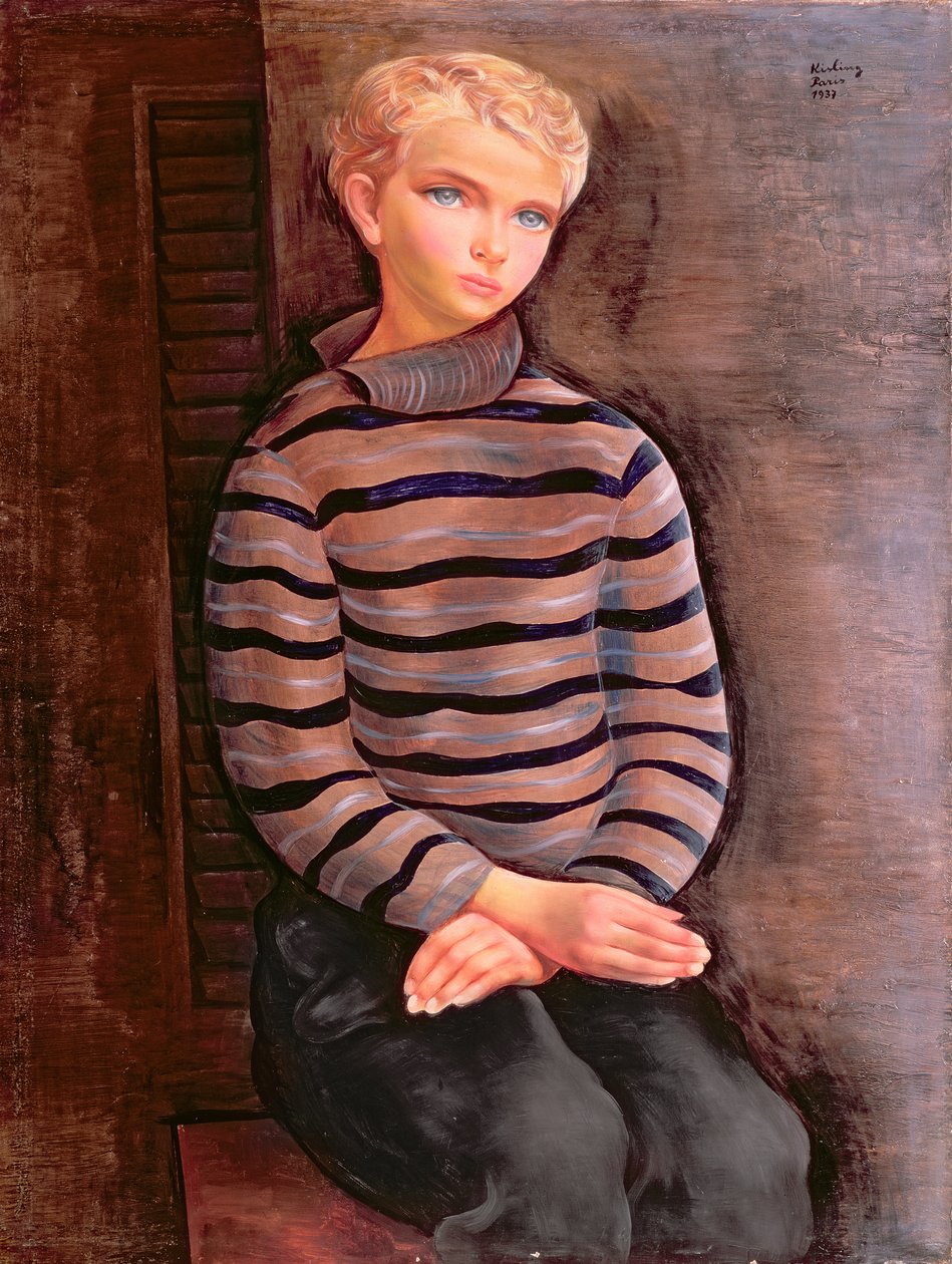 Mladý blonďatý chlapec od Moise Kisling
