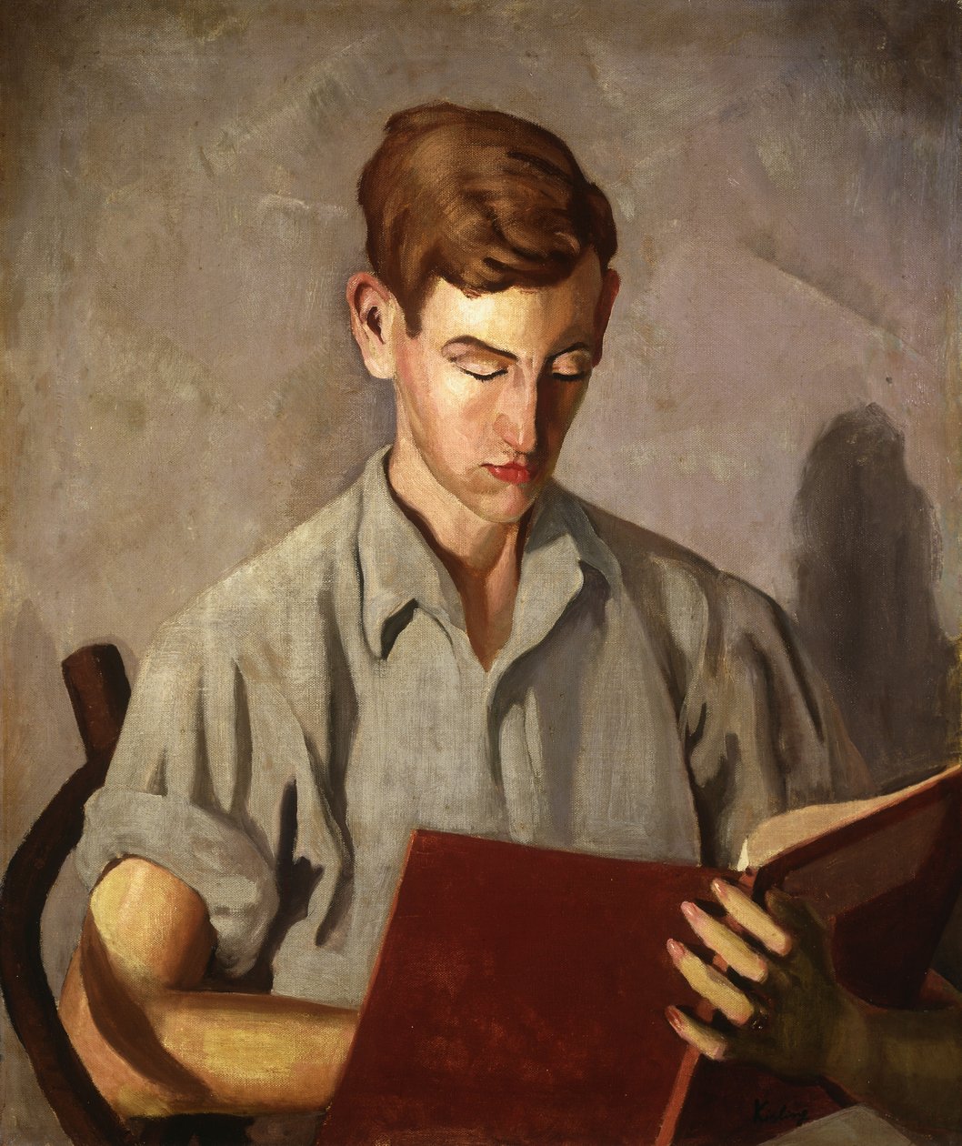 Čtení mladého chlapce od Moise Kisling