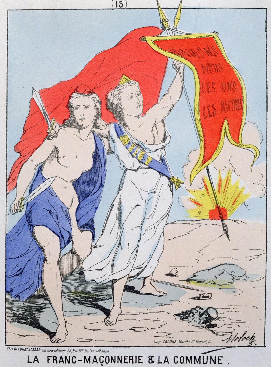 Alegorie svobodného zednářství a Pařížské komuny, 1871 od Moloch