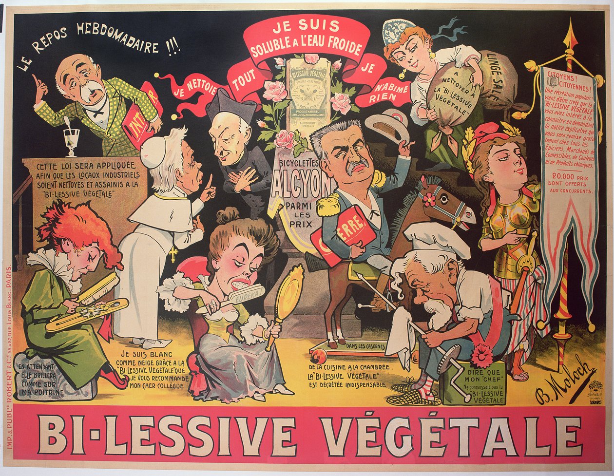 Plakátová reklama „Bi-Lessive vegetale“ od Moloch