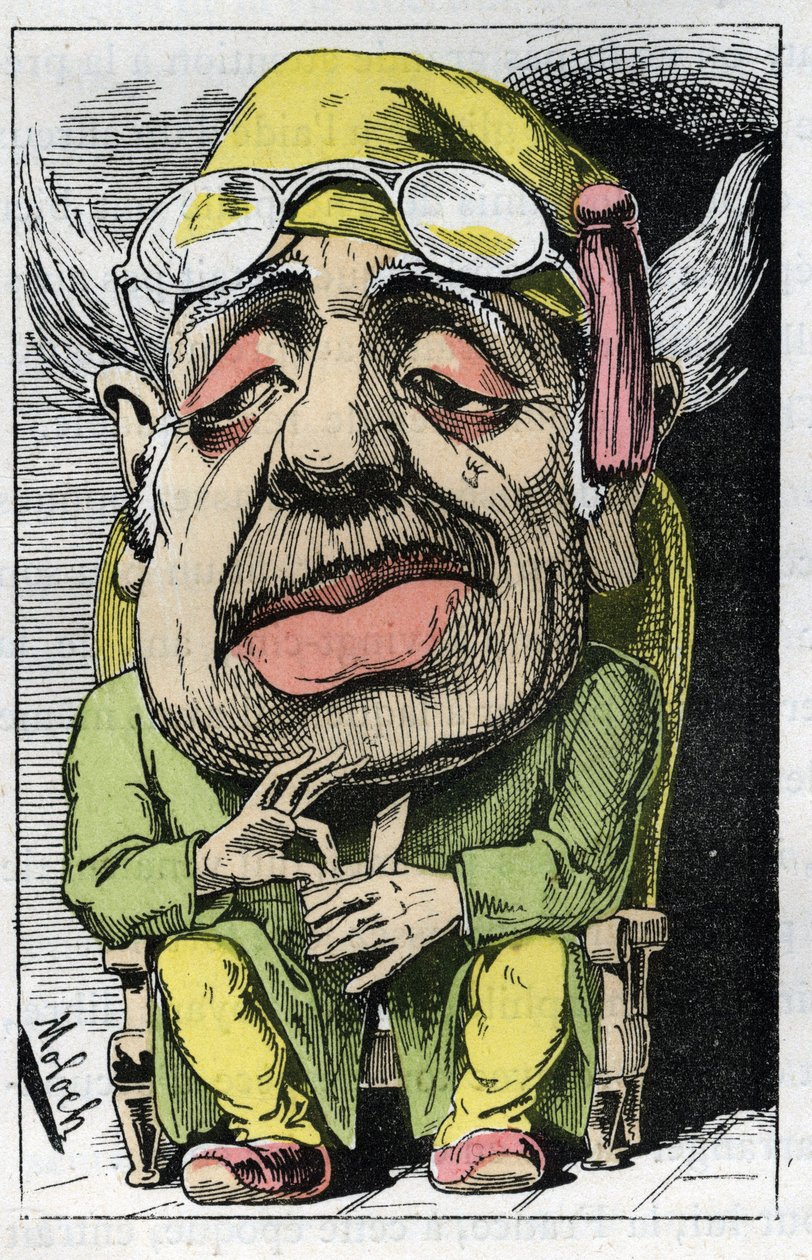 Alegorie paroháče v 19. století v „“Le Trombinoscope““ od Touchatout, kreslený film B. Molocha z roku 1882 (1849-1909). Soukromá sbírka. od Moloch