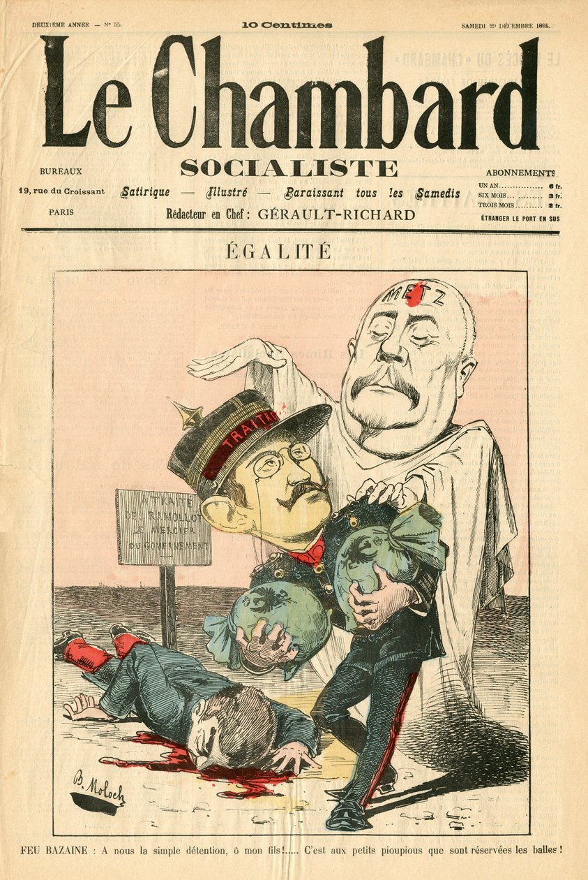 Obálka „Le Chambard Socialiste“, Satirický v barvách od Moloch