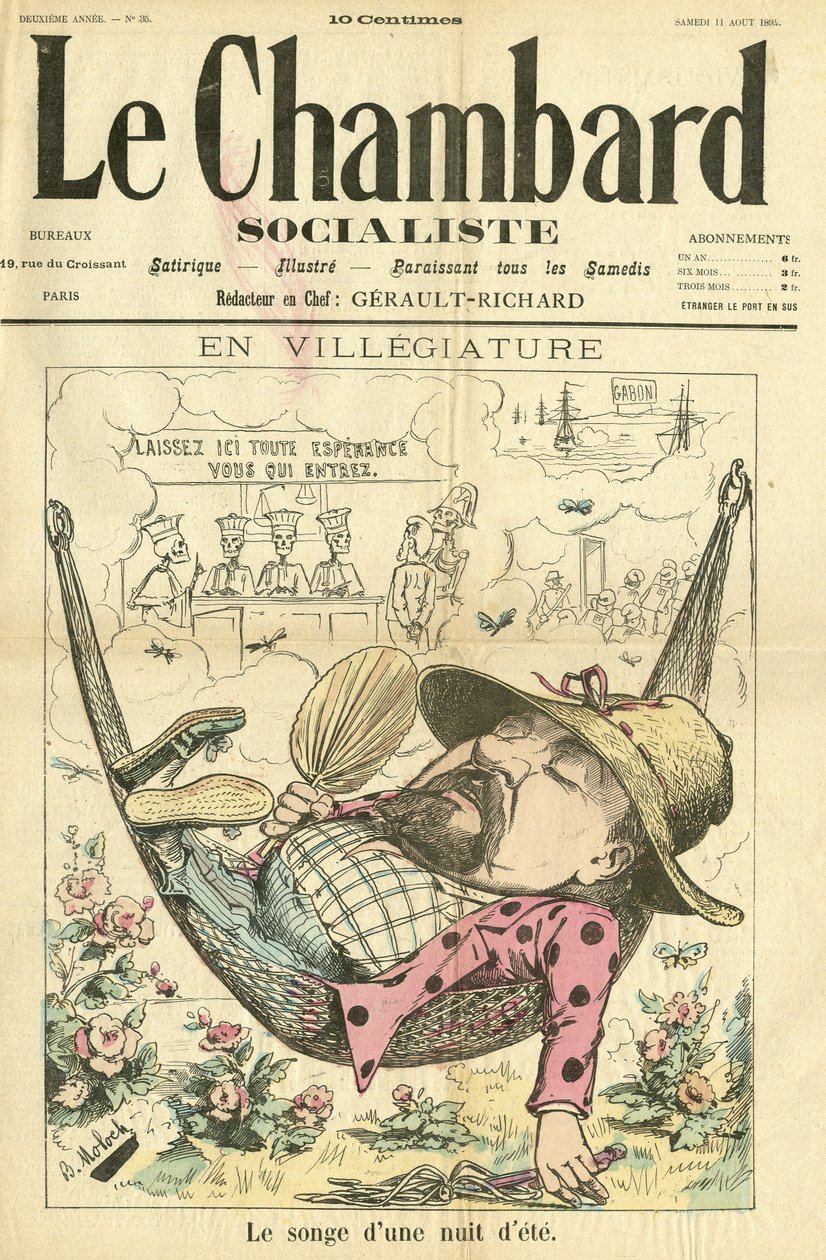 Ilustrace Molocha (1849-1909) pro obálku Le Chambard Socialiste od Moloch