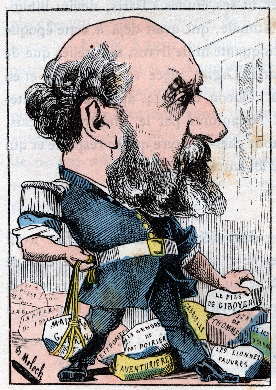 Portrét Guillaume Victor Augier (1820-1889) francouzský dramatik. od Moloch