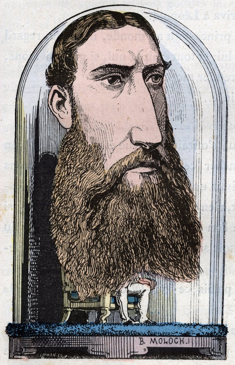 Portrét Leopolda II., belgického krále (Louis Philippe Marie Victor), prince belgického, vévody saského, prince ze Saska-Coburg-Gotha, vévody z Brabanta od Moloch